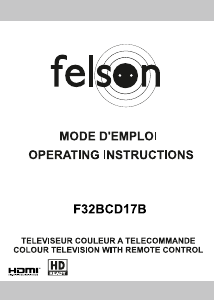 Mode d’emploi Felson F32BCD17B Téléviseur LCD