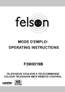 Mode d’emploi Felson F39HD19B Téléviseur LCD