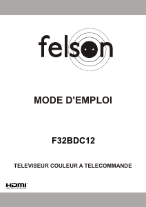 Mode d’emploi Felson F32BDC12 Téléviseur LCD