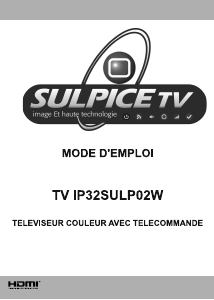 Mode d’emploi Sulpice TVIP32SULP02W Téléviseur LCD