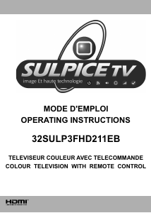 Mode d’emploi Sulpice 32SULP3FHD211EB Téléviseur LCD