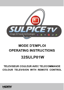 Mode d’emploi Sulpice 32SULP01W Téléviseur LCD