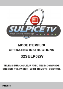 Mode d’emploi Sulpice 32SULP02W Téléviseur LCD