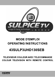 Mode d’emploi Sulpice 43SULP3UHD130SEB Téléviseur LCD