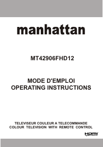 Manual Manhattan MT42906FHD12 LCD Television