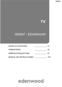 Handleiding Edenwood ED4304UHD LED televisie