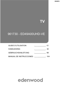 Mode d’emploi Edenwood ED49A00UHD-VE Téléviseur LED