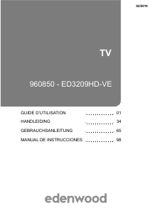Mode d’emploi Edenwood ED3209HD-VE Téléviseur LED