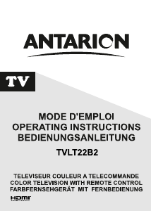 Mode d’emploi Antarion TVLT22B2 Téléviseur LCD