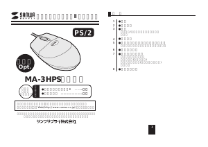 説明書 サンワ MA-3HPSS マウス