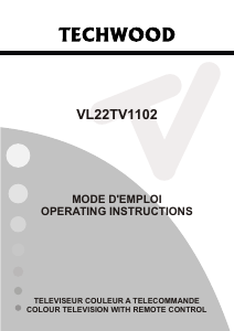 Mode d’emploi Techwood VL22TV1102 Téléviseur LCD