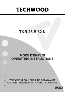 Mode d’emploi Techwood TKR26B62N Téléviseur LCD