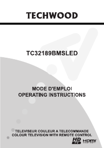 Handleiding Techwood TC32189BMSLED LCD televisie