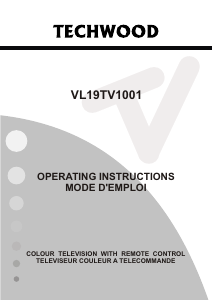 Manual Techwood VL19TV1001 LCD Television