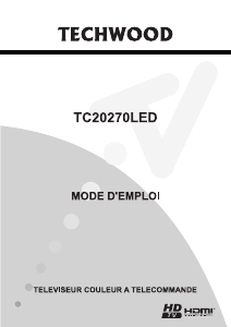 Mode d’emploi Techwood TC20270LED Téléviseur LCD