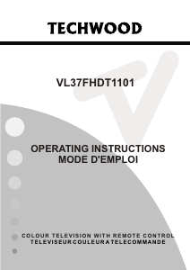 Mode d’emploi Techwood VL37FHDT1101 Téléviseur LCD