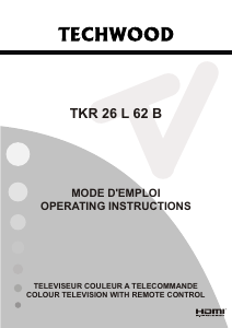 Mode d’emploi Techwood TKR26L62B Téléviseur LCD