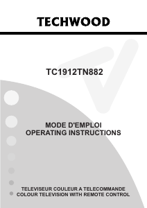 Mode d’emploi Techwood TC1912TN882 Téléviseur LCD