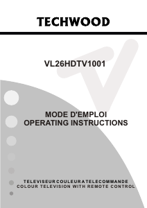 Manual Techwood VL26HDTV1001 LCD Television