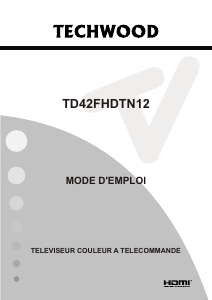 Mode d’emploi Techwood TD42FHDTN12 Téléviseur LCD