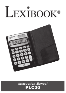 Manual de uso Lexibook PLC30 Calculadora