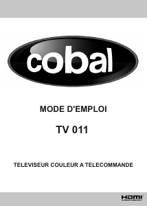 Mode d’emploi Cobal TV011 Téléviseur LCD