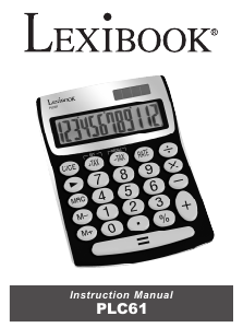 Manual Lexibook PLC61 Calculator