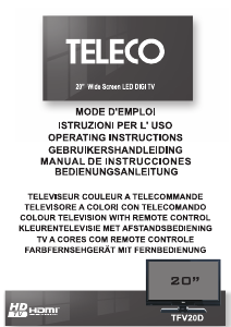 Handleiding Teleco TFV20D LCD televisie