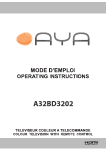 Mode d’emploi AYA A32BD3202 Téléviseur LCD
