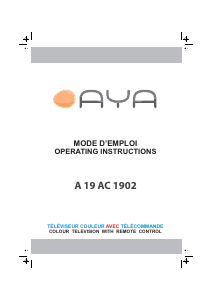 Handleiding AYA A19AC1902 LCD televisie