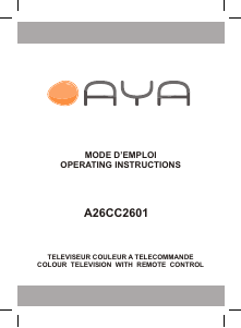 Mode d’emploi AYA A26CC2601 Téléviseur LCD