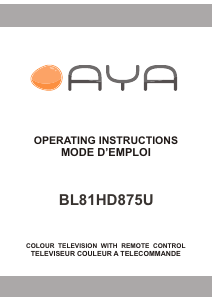 Mode d’emploi AYA BL81HD875U Téléviseur LCD