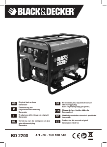 Manual de uso Black and Decker BD 2200 Generador