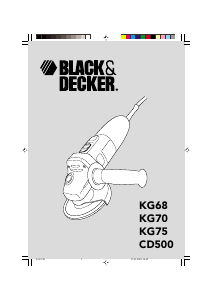 Bruksanvisning Black and Decker CD500 Vinkelslip