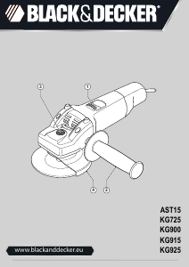 Manual de uso Black and Decker KG725 Amoladora angular