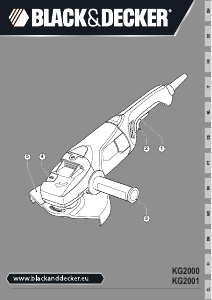 Manual de uso Black and Decker KG2000 Amoladora angular