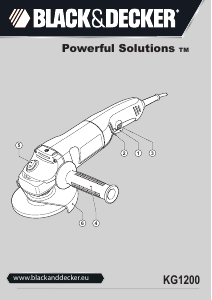 Manual Black and Decker KG1200 Angle Grinder