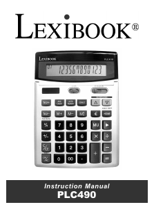 Manual Lexibook PLC490 Calculator