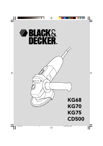 Mode d’emploi Black and Decker KG70 Meuleuse angulaire