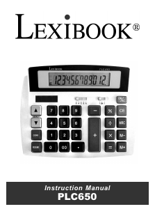 Manual de uso Lexibook PLC650 Calculadora