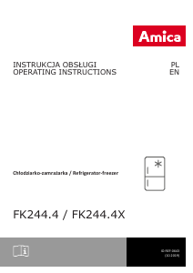 Handleiding Amica FK244.4X Koel-vries combinatie