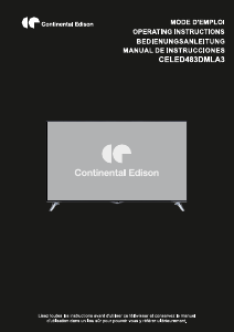 Manual Continental Edison CELED483DMLA3 LED Television