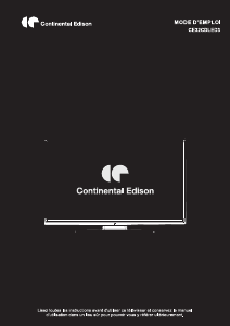 Mode d’emploi Continental Edison CE32CDLED3 Téléviseur LED