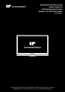 Manual Continental Edison 107FHD42V LCD Television