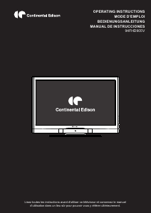 Mode d’emploi Continental Edison 94FHD905V Téléviseur LCD