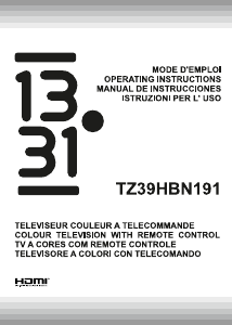 Mode d’emploi 1331 TZ39HBN191 Téléviseur LCD