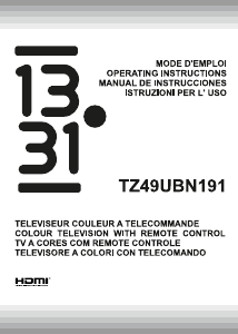 Mode d’emploi 1331 TZ49UBN191 Téléviseur LCD