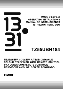 Mode d’emploi 1331 TZ55UBN184 Téléviseur LCD