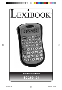 Manual de uso Lexibook SC260 Calculadora