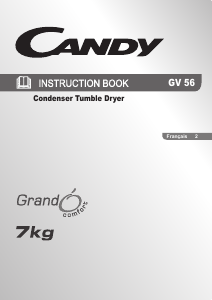 Mode d’emploi Candy GV 56-S Sèche-linge